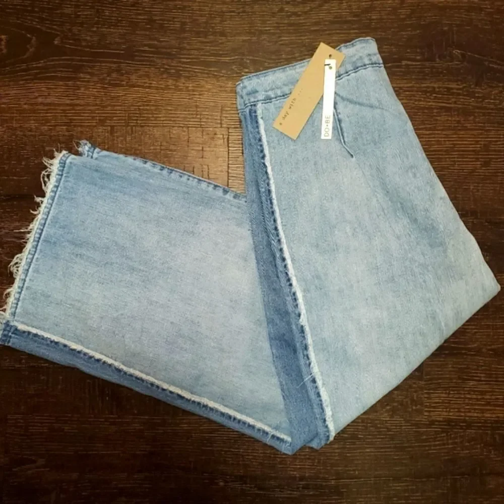 DO+BE High Waisted Wide Leg Cropped Jeans - Picture 6 of 16